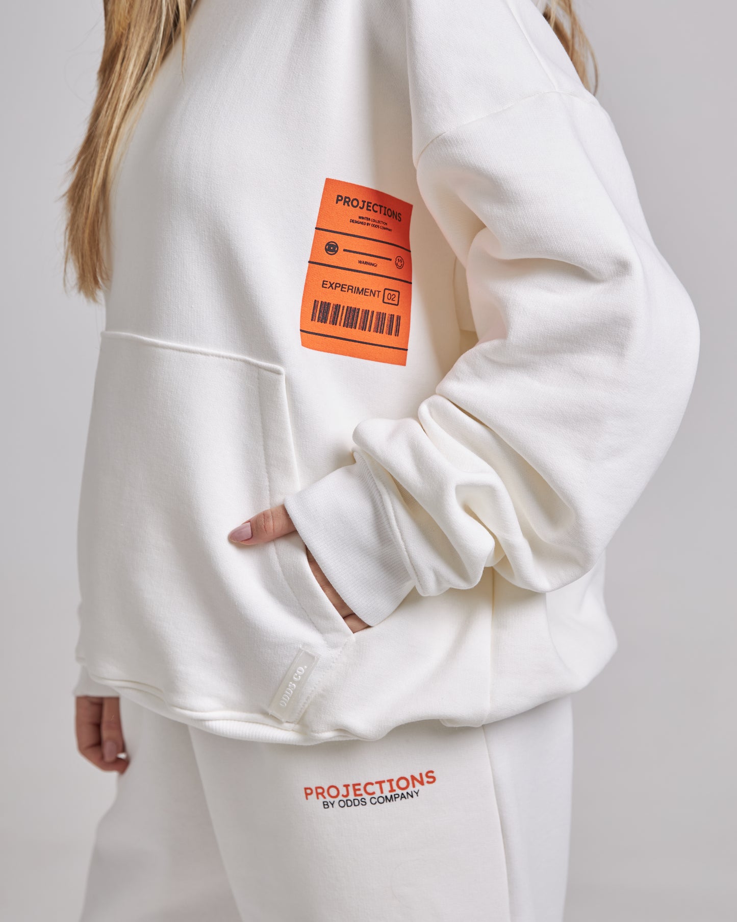 White Tag Hoodie