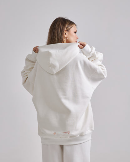 White Tag Hoodie