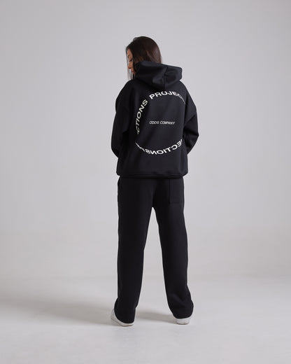 Looping Black Hoodie