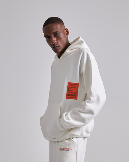 White Tag Hoodie