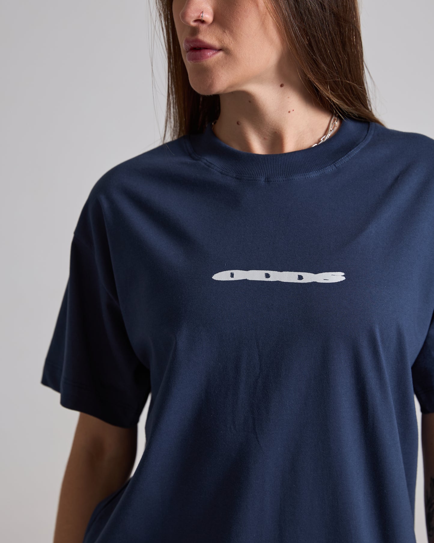 The O'S Navy Blue Boxy Tee