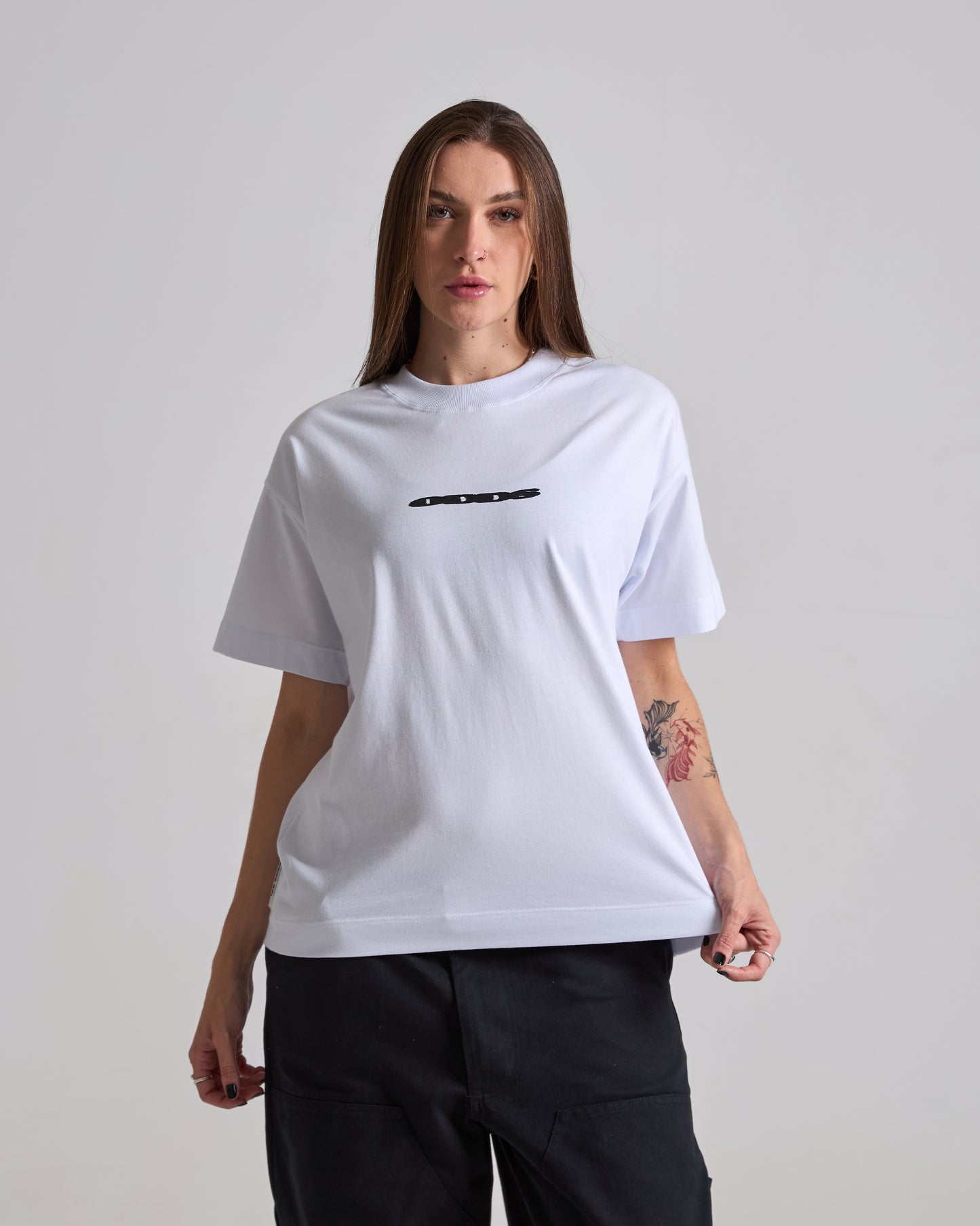 The O'S White Boxy Tee