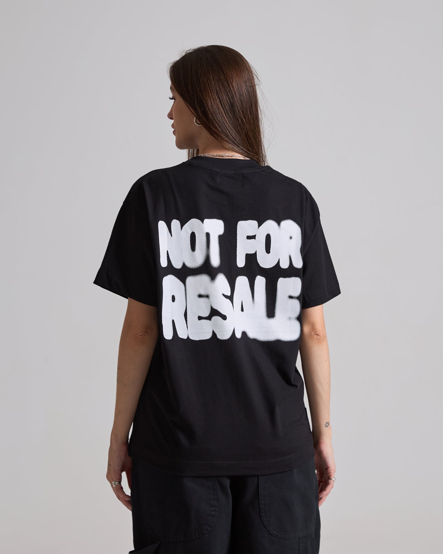 Not For Resale Black Boxy Tee