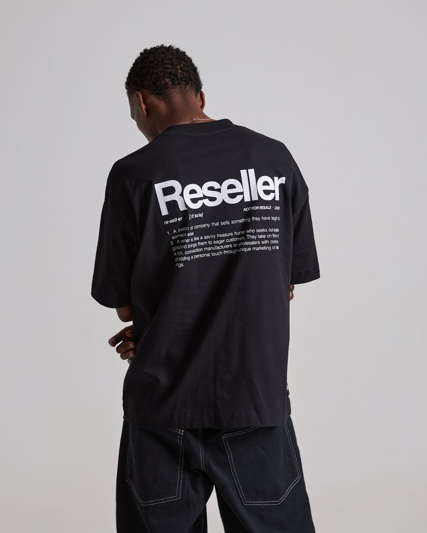 Reseller Black Boxy Tee